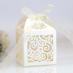กล่องของชำร่วยงานแต่งงานแบบตัดเลเซอร์ 50 ชิ้นต่อแพ็ค กล่องของขวัญเล็กๆ สำหรับงานแต่งงาน งานเลี้ยงฉลองทารก งานวันเกิด - Product Image 2