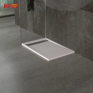 Bac à douche pour salle de bain Best Seller Surface solide bac à douche pour salle de bain humide base de douche blanche 900x800mm