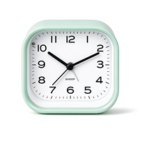 Jam Alarm Meja Persegi Logam Dengan Desain Minimalis Nordik untuk Penggunaan di Kantor dan Rumah