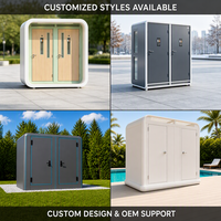Cabine de toilette portable en acier galvanisé haut de gamme avec un design écologique et durable pour les camping-sites, les écoles et les parcs