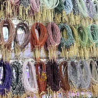 Bracelets en pierres précieuses naturelles à facettes, 3 couches, style bohème, pour tous les jours, bijoux de fête