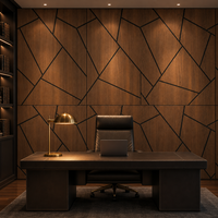 Panneaux acoustiques décoratifs en bois 3D pour l'absorption du son dans les salons modernes, les chambres à coucher et les hôtels