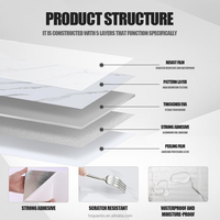Panneau mural SPC moderne imperméable pour salle de bain, installation facile, système de clic, résistant à l'humidité et à la moisissure, panneau mural de douche en PVC