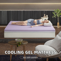 Moderne Kühlgel-Memory-Foam-Matratze in Queen-Size mit Weichpolsterung und 50mm Gestricktem Baumwollbezug für Apartment-Schlafzimmer