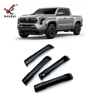 Accessoires de voiture Garniture de poignée de porte latérale extérieure pour Toyota Tacoma 2024 2025 ABS fibre de carbone noir 4pcs