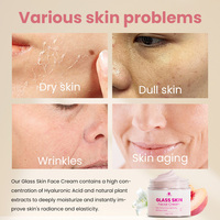 Vente en gros de crème pour le visage en verre pour peau crème de soin de la peau en verre coréenne blanchissante rajeunissante réparatrice anti-âge