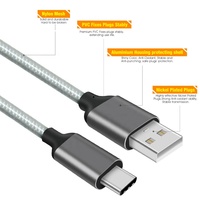 Câble de données pour accessoire mobile en gros USB2.0 480Mbps vitesse de données 2.4A câble de type C charge rapide pour câbles de charge de téléphone