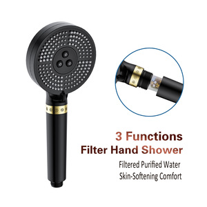 Pommeau de douche portable avec filtre remplaçable, jet de pluie réglable, rond, HS3690 - Product Image 3