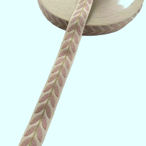 2.5厘米简约花卉提花100%涤纶面料装饰带高韧性家居装饰窗饰服装配饰 - Product Image 6