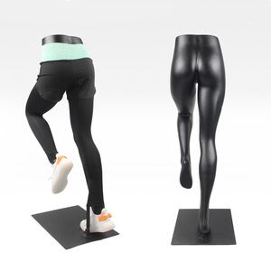 Fiberglass Black Half Lower Body Running Female Leg Pants <strong>Mannequin</strong> <strong>Torso</strong> for Sweatpants Trousers Display - Product Image 4