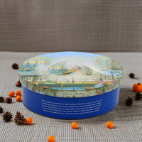 Boîte en métal ovale en gros pour usine, stockage alimentaire de qualité pour bonbons, biscuits, gâteaux, avec logo personnalisé
