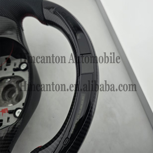 Volant de direction pour BMW E90 E91 E92 E93 Série 3, le plus populaire, en cuir perforé, fibre de carbone, LED, M Sport - Product Image 3