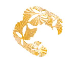 Bracelet en forme de feuille de papillon plaqué or de style européen pour femmes, bijoux de fête, bracelet tendance - Product Image 5