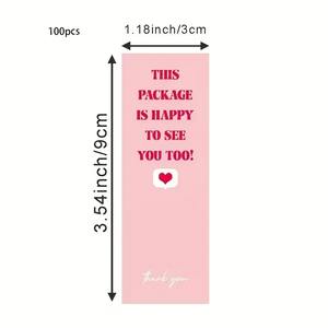 Cinta Adhesiva Romántica Rosa con Mensaje de Agradecimiento para Cajas de Regalo, Recuerdos de Boda, Fiestas de Cumpleaños y Manualidades - Product Image 4