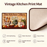 Maßgefertigte Jacquard-Polyester Moderne Küchenbodenmatte Rutschfeste PVC-Rückseite Waschbarer Dekorativer Teppich