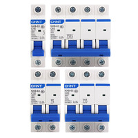 Chint-Disyuntor en miniatura MCB Curva C, 1P, 2P, 3P, 4P, 6A, 10A, 16A, 63A, para uso doméstico