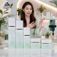 Botol Kaca Perawatan Kulit dengan Pompa Lotion Toner 120ml Lotion 100ml Serum 40ml Krim Wajah 50g & 30g Botol Sampel Kosong