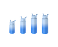 Botella termo de acero inoxidable de doble pared de 500ml, vaso de viaje para niños con tapa de transporte para bebidas calientes y té