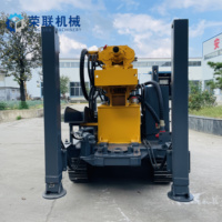 Plateforme de forage d'occasion de 500 m pour puits d'eau |   Mobile entièrement hydraulique à moteur diesel |   Moteur/électrovanne/pompe testé et qualifié inclus