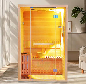 غرفة ساونا منزلية فاخرة مخصصة عالية الجودة لشخصين، غرفة ساونا تقليدية بالبخار الرطب - Product Image 6