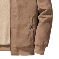Blouson Homme Vintage Doublé Polaire Col Rabattu Imprimé Mode Broderie Décontracté Daim Velours Épais Chaud Coupe-Vent