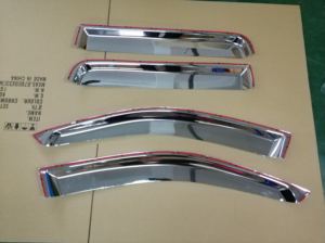 Visera de ventana, protección contra la lluvia y el <span class=keywords><strong>sol</strong></span>, Deflector de viento para Toyota 2005-2015 HILUX <span class=keywords><strong>VIGO</strong></span>, visera de <span class=keywords><strong>puerta</strong></span> cromada de plástico ABS - Product Image 6