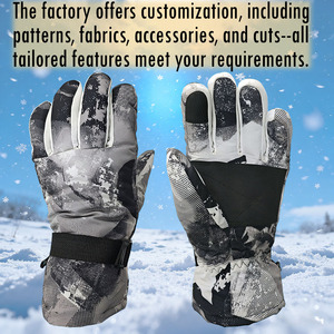 Gants de ski imperméables et chauds pour hommes et femmes, compatibles avec les écrans tactiles - Polyester léger pour les sports de neige en plein air - Product Image 2