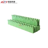 Bloc de bornes en laiton 5,08 mm, ouverture PCB 16 mm, connexion à vis enfichable 18A, bloc de bornes de contrôle industriel 16 pôles