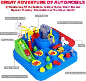 Circuit de course pour enfants avec voitures, jouet d'aventure sur rail, ensemble de piste de sauvetage urbain, puzzle éducatif sur le thème du trafic, ensemble de jeu de voitures sur rail - Product Image 4