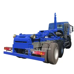 Nouveau sinotruk howo 20ton 25ton hydraulique conteneur à déchets poubelle bras rouleau 30 tonnes hooklift camion