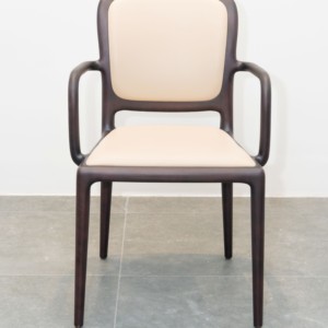 Chaise de salle à manger nordique de luxe, structure en bois massif, siège rembourré en cuir, dossier ergonomique pour la maison, l'hôtel, le restaurant, PISANO - Product Image 3
