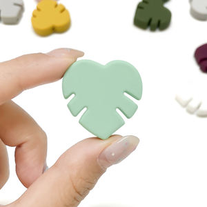 New Customized DIY <b>Leaves</b> Food Grade Non-Toxic Silicone Focal Beads <b>Light</b> Cute Cartoon Design for Pen - Product Image 6