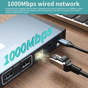 17 in 1 HDTV <b>USB</b>-A <b>USB</b>-<b>C</b> Charging 3.5mm Audio RJ45 Thunderbolt Docking Station <b>Usb</b> Hub - Product Image 6