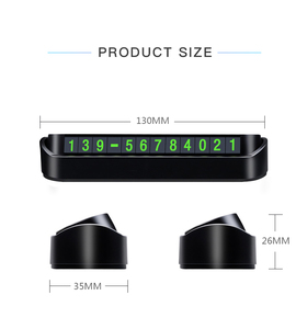 Plaque de numéro de téléphone <span class=keywords><strong>portable</strong></span> <span class=keywords><strong>temporaire</strong></span> pour voiture, accessoire de voiture avec logo personnalisé, plaque de numéro de stationnement pour voiture - Product Image 2