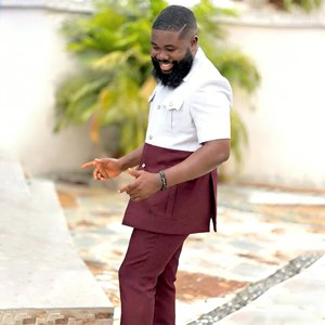 Nouveaux Costumes Safari pour Hommes, Blazers et Smokings de Luxe, Coupe Slim, Revers Droit, Simple Boutonnage, Patchwork, Ensembles 2 Pièces Veste et Pantalon - Product Image 6