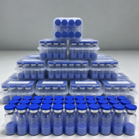 Poudre de peptides GHK-CU lyophilisés à 99% de pureté, matière première cosmétique, poudre de peptide de cuivre GHK-CU, flacons de 50 mg et 100 mg, produits OEM