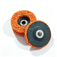 Disque de décapage abrasif orange extra dur en polypropylène 4" 100mm pour l'élimination agressive de la rouille et de la peinture, trou central 16mm