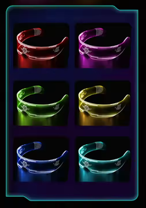 <span class=keywords><strong>Occhiali</strong></span> Luminosi Fotocromatici Bianchi con LED per Parasole, Nuovi <span class=keywords><strong>Occhiali</strong></span> Performanti per Feste a Tema Fantascienza, Bar e Discoteche - Product Image 4