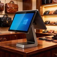 Système de moniteur POS DiligenCe DC-1502H à double écran tactile Windows 10, terminal tactile tout-en-un, 16 Go DDR4
