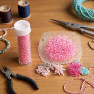 ILAN Abalorio Perline rosa da 5 mm per la creazione di gioielli e forniture artigianali - Product Image 3