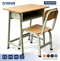Bureau d'étude en bois réglable pour étudiants, ensemble table et chaise portable pour l'école primaire, idéal pour l'apprentissage des enfants