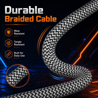 Câble vidéo tressé plaqué or 16K 60Hz 8K DP 2.1 80 Gbps avec verrouillage Push Lock, HDR dynamique, G-Sync, FreeSync pour moniteur, station de travail et jeux