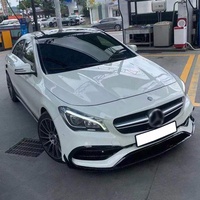 Pare-chocs de voiture pour Mercedes Benz W117 CLA 2013-2018 année facelift CLA45 modèle avec pare-chocs grilles tuyaux de diffuseur arrière