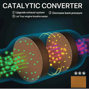 Convertisseur catalytique <span class=keywords><strong>universel</strong></span> 2,5 pouces <span class=keywords><strong>200</strong></span> <span class=keywords><strong>cellules</strong></span> à haut débit, noyau métallique, échappement <span class=keywords><strong>sport</strong></span> de performance, <span class=keywords><strong>catalyseur</strong></span> SS304 filé - Product Image 6