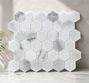 Bali Crystal <b>White</b> Onyx Marble Polished Modern Entry Hexagon Mosaic Tiles Premium Quality Waterproof Eco-Friendly for Hotel - Product Image 4
