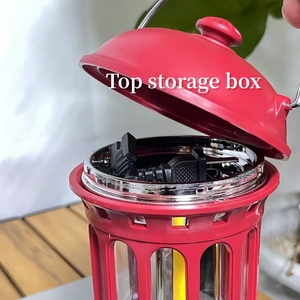 Lanterne de camping à LED COB alimentée par batterie - Éclairage extérieur portable étanche pour la randonnée et la pêche, avec crochet d'urgence - Product Image 4