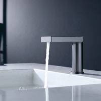 Robinet de lavabo automatique sans contact à détection de mouvement, mitigeur intelligent à capteur, finition laiton chromé, poignée unique