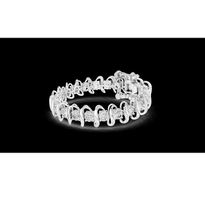 Elegant Wave Design Diamond <b>Bracelet</b> Crafted in 14K and 18K Gold Featuring Fluid Curved Design Timeless Gift - Product Image 3