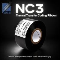 Foil Kode Tanggal NBER Brand NC3 Tipe 30mm*100m Ukuran Lengkap Hitam Foil Hot Stamping untuk Pengkodean
