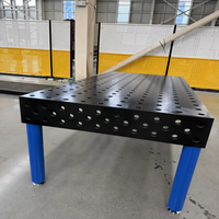 Meja Las Fleksibel 3D Hasil Mesin CNC Tahan Aus Besi Cor HT300 dengan Sistem Lubang Terstandar